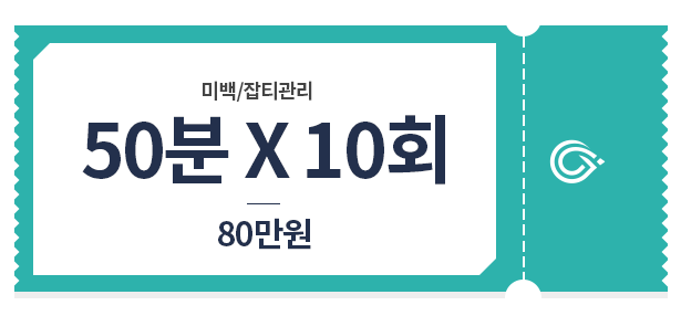 미백잡티 관리 50분*10회 80만원 가격표